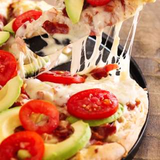 Turkey Bacon Avocado Pizza