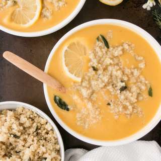 White Bean and Squash Soup with Herby Quinoa