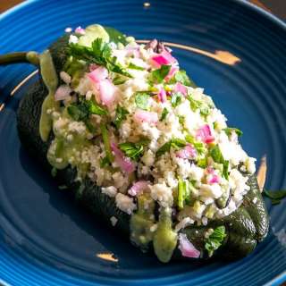 Quick Vegetarian Stuffed Poblano