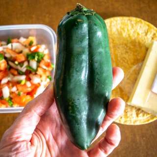 Quick Poblano Soup with Mini Pico Quesadillas