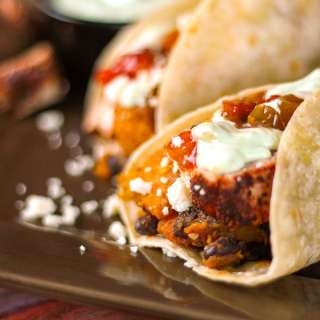 Butternut Squash Pork Burritos