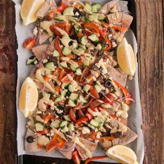 Loaded Greek Pita Nachos