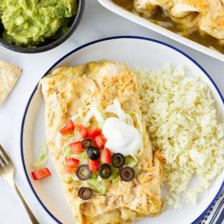Sour Cream Chicken Enchiladas
