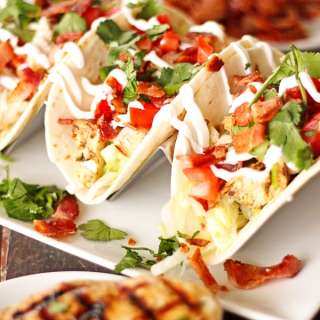 Grilled Chicken Tacos with Bacon