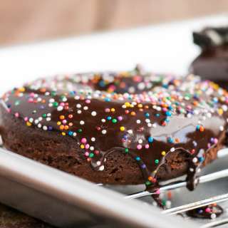 Confused Baked Double Chocolate Doughnuts