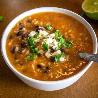 Easy Mexican Beans and Rice Soup