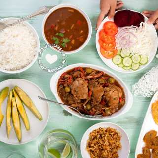 La Bandera Dominicana [Recipe + Video] Dominican Lunch Meal
