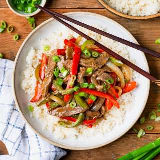 Chinese Pepper Steak with Onion