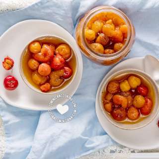 Dulce de Cereza en Almíbar [Recipe + Video] Dominican Acerola Cherries in Spiced Syrup)
