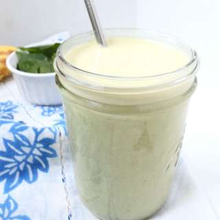 Creamy Almond Butter, Spinach and Banana Smoothie