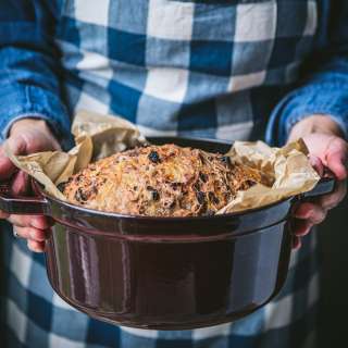 Cranberry Walnut No-Knead Bread