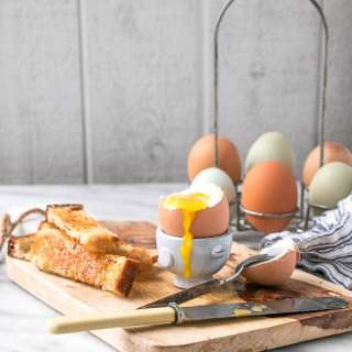Perfect Soft Boiled Eggs with Thyme and Parmesan Soldiers