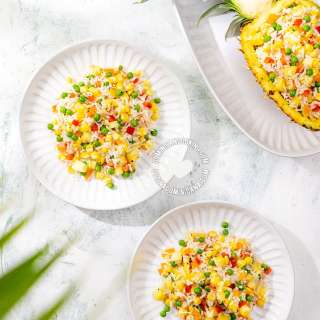 Rice Salad [Recipe + Video] Ensalada de Arroz, Maíz y Piña