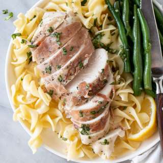 Prosciutto-Wrapped Chicken with a Creamy Mustard Sauce