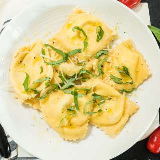 Homemade Ravioli with Four Cheese Filling