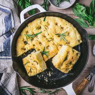 No-Knead Cast Iron Focaccia
