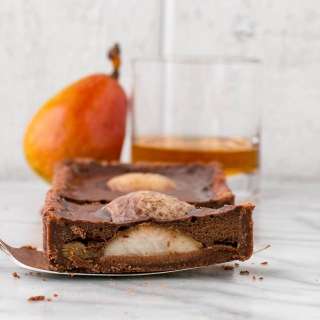 CHOCOLATE, PEAR, AND WHISKEY TART