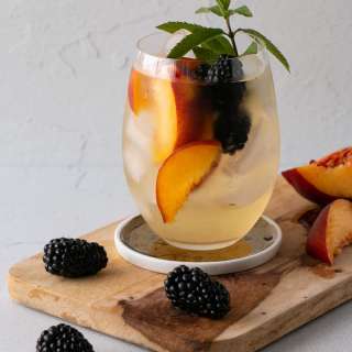 Summer Sipping - Blackberry Peach Sangria with Elderflower