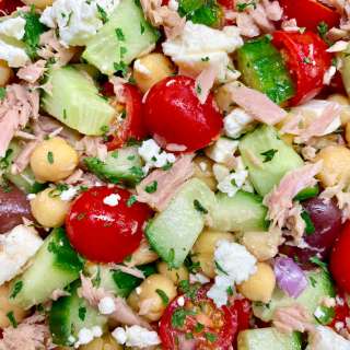 Greek Chickpea Tuna Salad