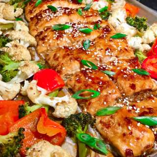 Teriyaki Salmon and Vegetables - Sheet Pan