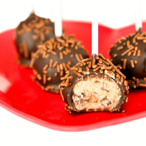 Cookie Dough Cake Pops with Dove Chocolate