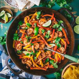Skillet Shrimp Fajitas