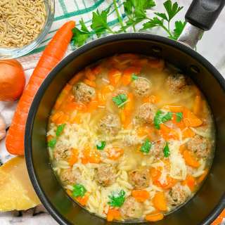 Turkey Meatball Orzo Soup