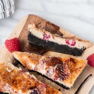 Black Bottom Raspberry Vanilla Crème Brûlée Bars