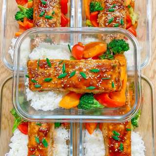 Meal Prep Teriyaki Salmon Rice Bowls