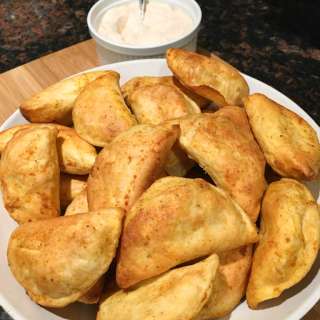 Air Fried Pierogi with Cajun Dip