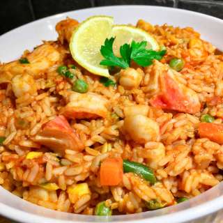 Tomato Seafood Rice Portuguese