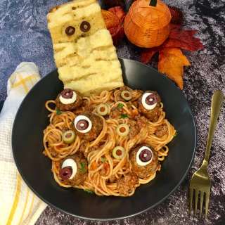 Halloween Spaghetti Bologn-eyes (Bolognese)