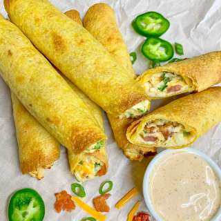 Jalapeno Popper Chicken Taquitos