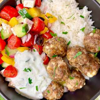 Greek Meatball Bowls