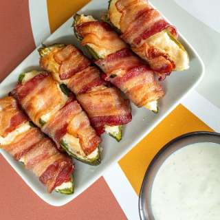 Bacon Wrapped Jalapeño Poppers