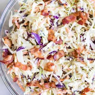Blue Cheese Coleslaw {with bacon}