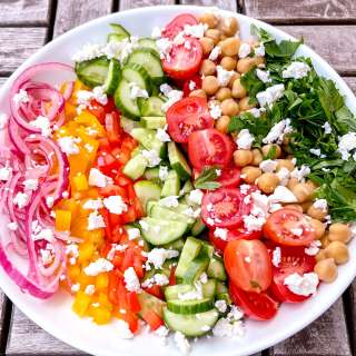 Greek Salad with Pickled Onions