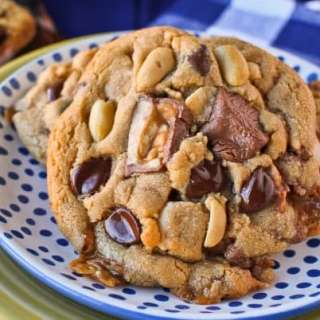 Peanut Butter Snickers Cookies