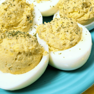 Spicy Smoky Salmon Deviled Eggs