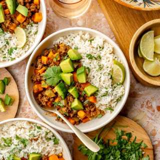 Sweet Potato and Ground Beef Skillet