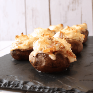 Cheese and Bacon Stuffed Mushrooms