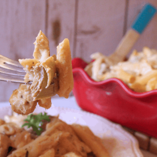 Artichoke Chicken Alfredo Casserole