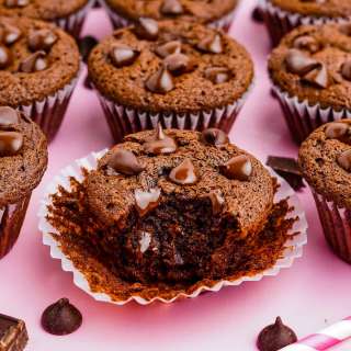 Chocolate Chocolate Chip Muffins