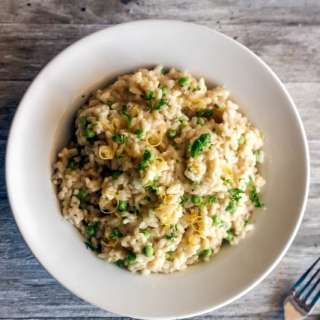 Lemon Parmesan Risotto with Peas