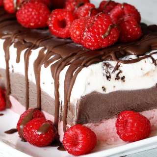 Frozen Layered Gelato Cake