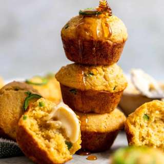 Jalapeno Cheddar Cornbread with Sweet Honey Butter