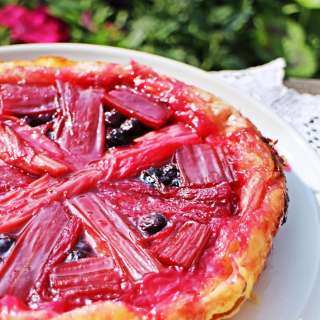 Rhubarb & Blueberry Tarte Tatin