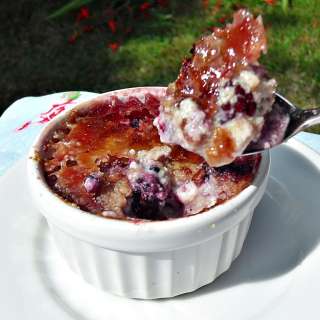Blackberry Tofu Brûlée