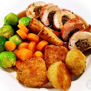 Stuffed Turkey Breasts in Blankets