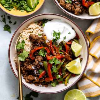 Ground Beef Fajita Bowls